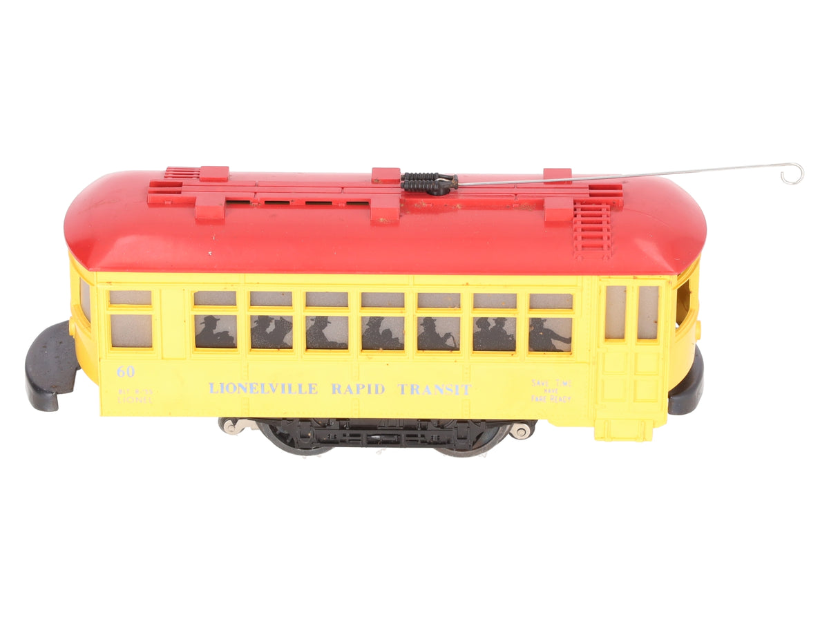 Lionel 60 Vintage O Lionelville Motorized Rapid Transit Trolley VG/Box