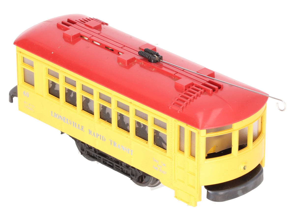 Lionel 60 Vintage O Lionelville Motorized Rapid Transit Trolley VG/Box
