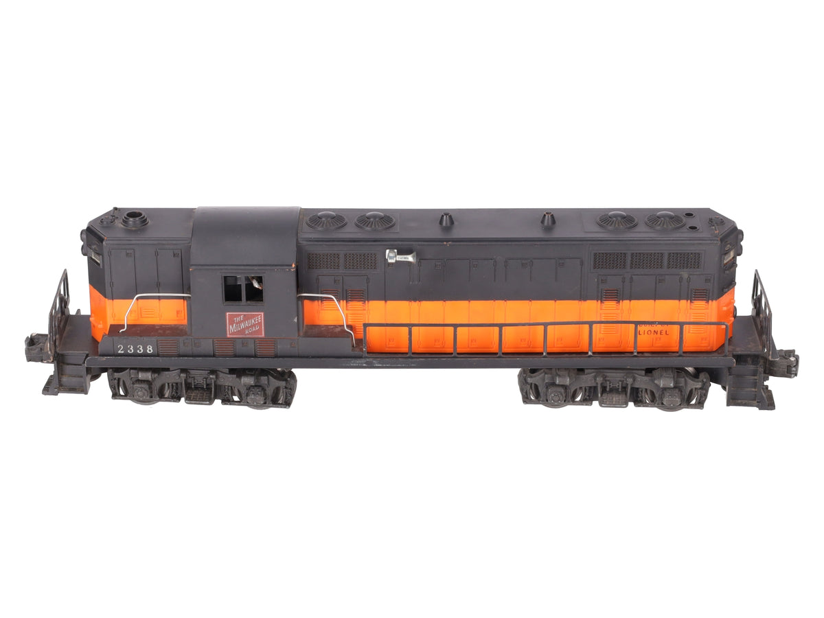 Lionel 2338 Vintage O Gauge Milwaukee Road Powered GP-7 Diesel Locomotive VG