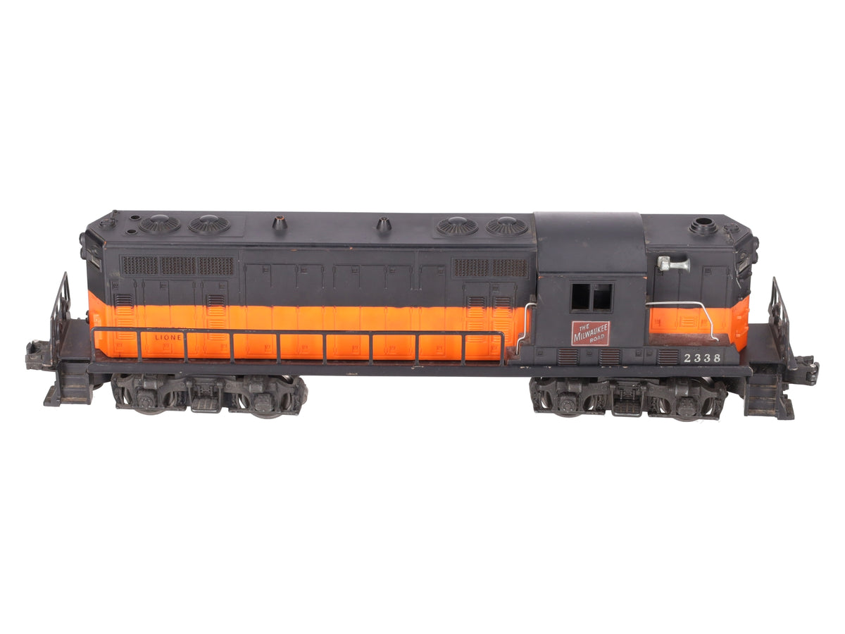 Lionel 2338 Vintage O Gauge Milwaukee Road Powered GP-7 Diesel Locomotive VG