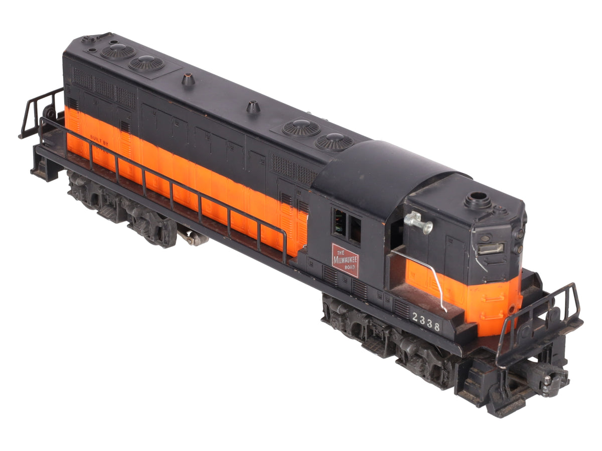 Lionel 2338 Vintage O Gauge Milwaukee Road Powered GP-7 Diesel Locomotive VG