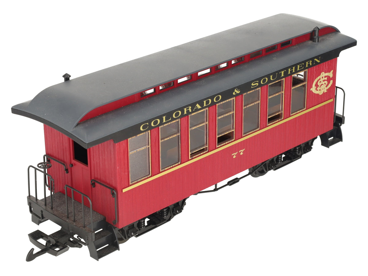 Piko 38661 G Scale Colorado and Southern Wood Coach #77 EX/Box