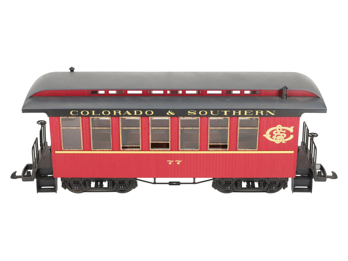 Piko 38661 G Scale Colorado and Southern Wood Coach #77 EX/Box