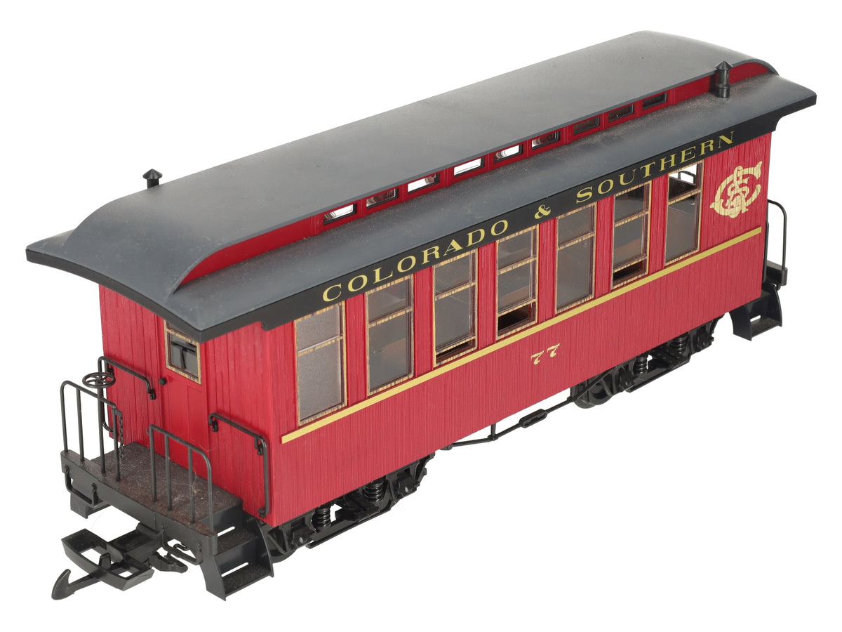 Piko 38661 G Scale Colorado and Southern Wood Coach #77 EX/Box