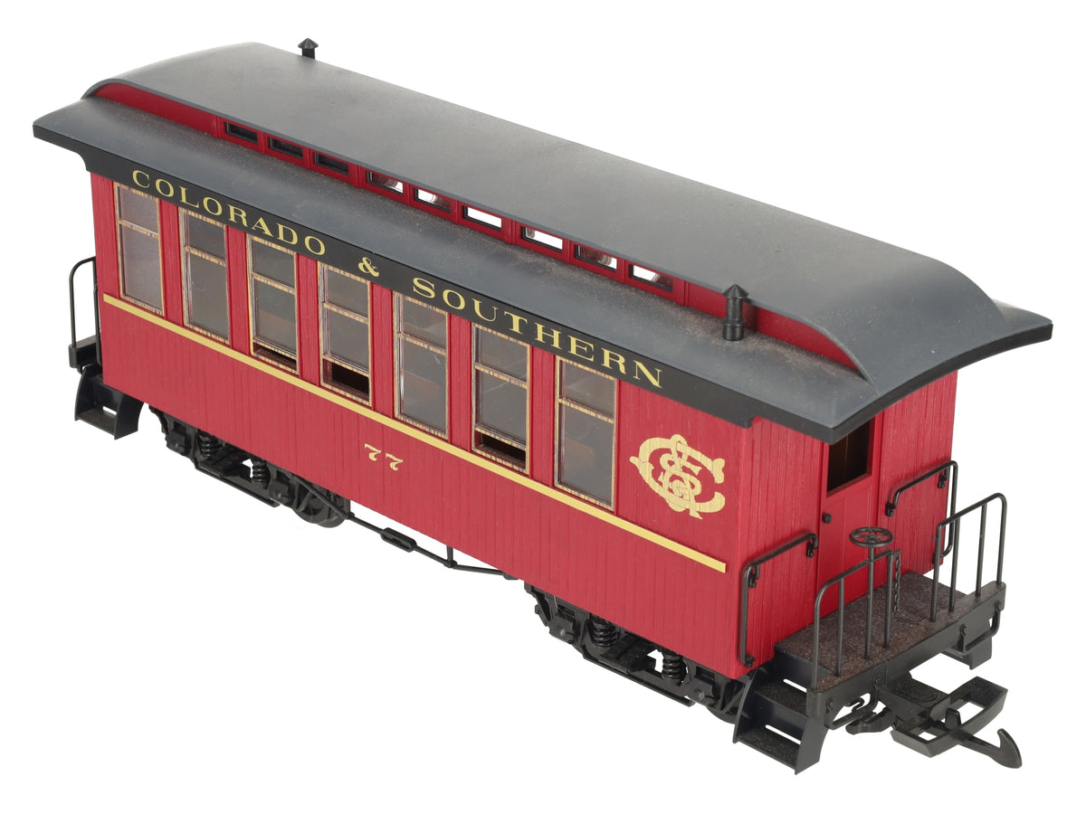 Piko 38661 G Scale Colorado and Southern Wood Coach #77 EX/Box