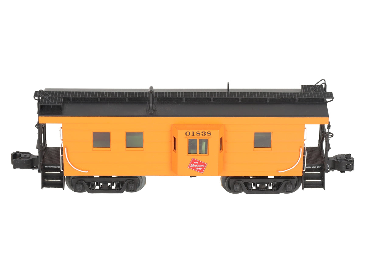 Weaver G2021L O BRASS Milwaukee Road Ribbed Side Brass Caboose #01838 (3-Rail) EX/Box