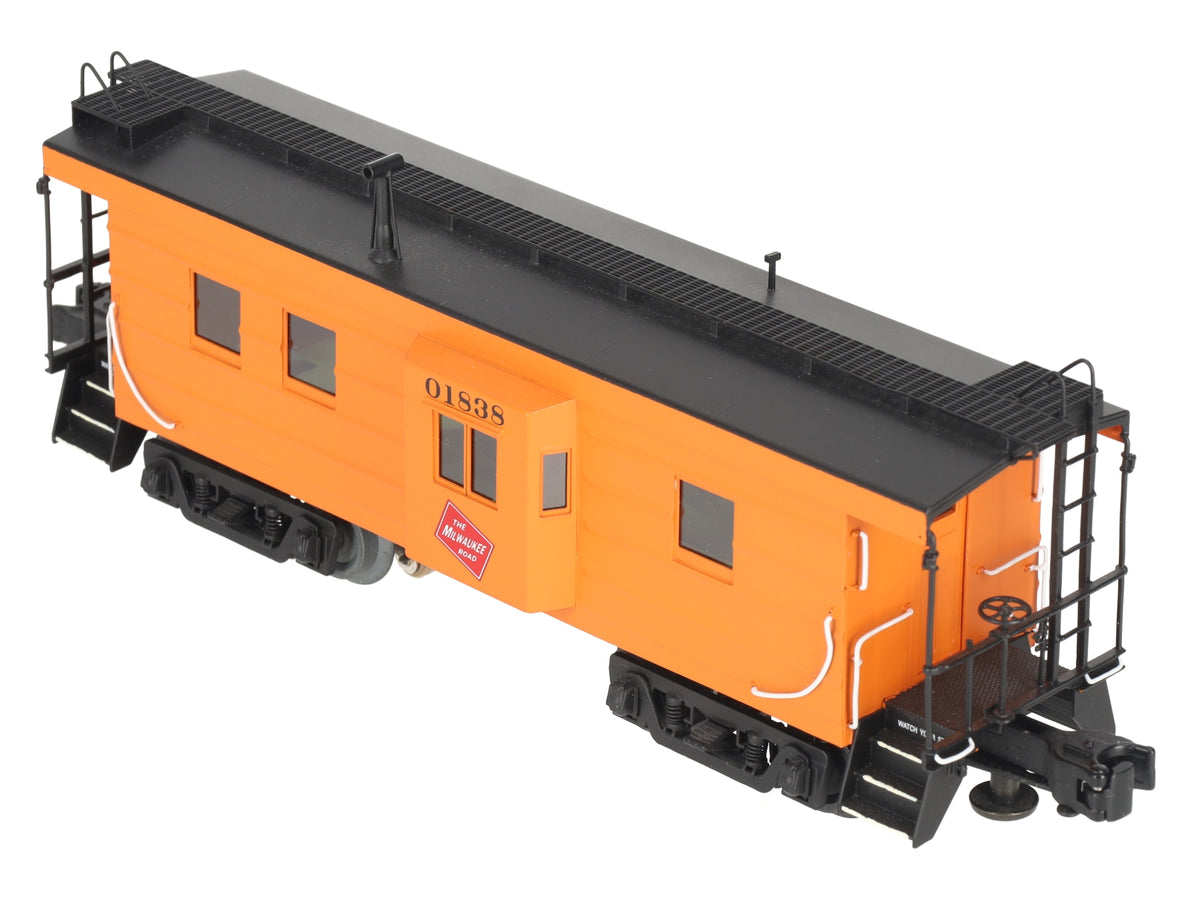 Weaver G2021L O BRASS Milwaukee Road Ribbed Side Brass Caboose #01838 (3-Rail) EX/Box