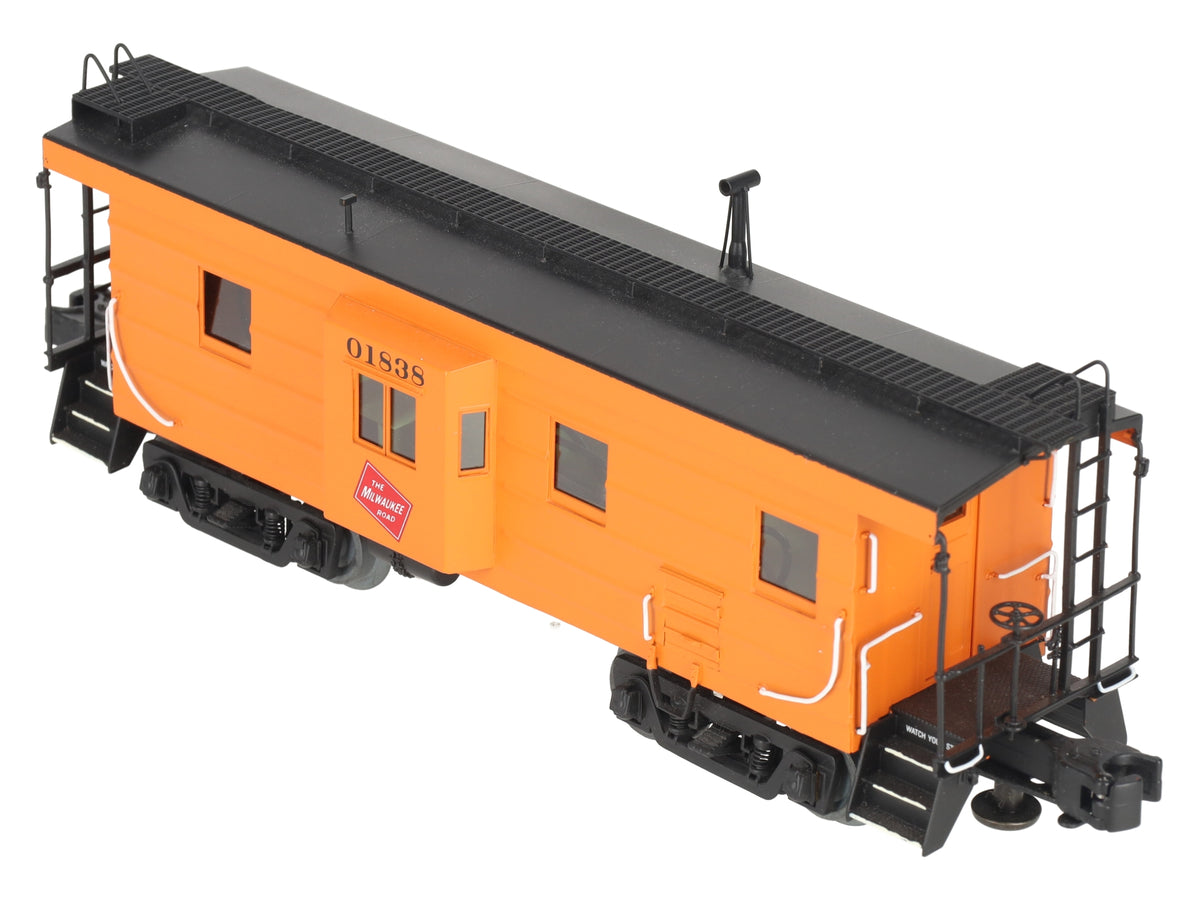 Weaver G2021L O BRASS Milwaukee Road Ribbed Side Brass Caboose #01838 (3-Rail) EX/Box