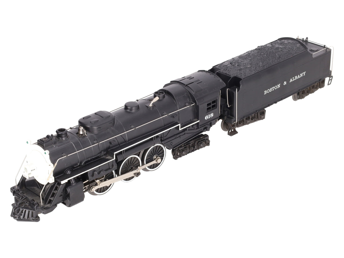 Lionel 6-18042 O Gauge B&A Hudson 4-6-4 Steam Locomotive & Tender #618 w/RS II EX/Box