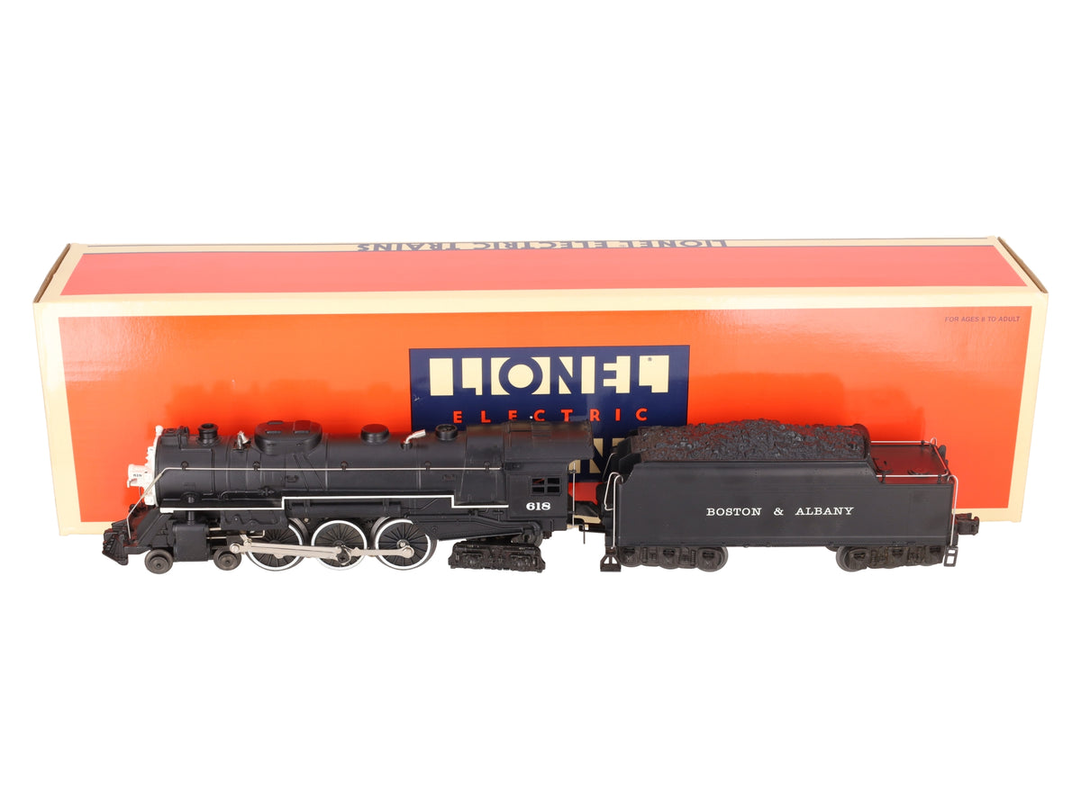 Lionel 6-18042 O Gauge B&A Hudson 4-6-4 Steam Locomotive & Tender #618 w/RS II EX/Box