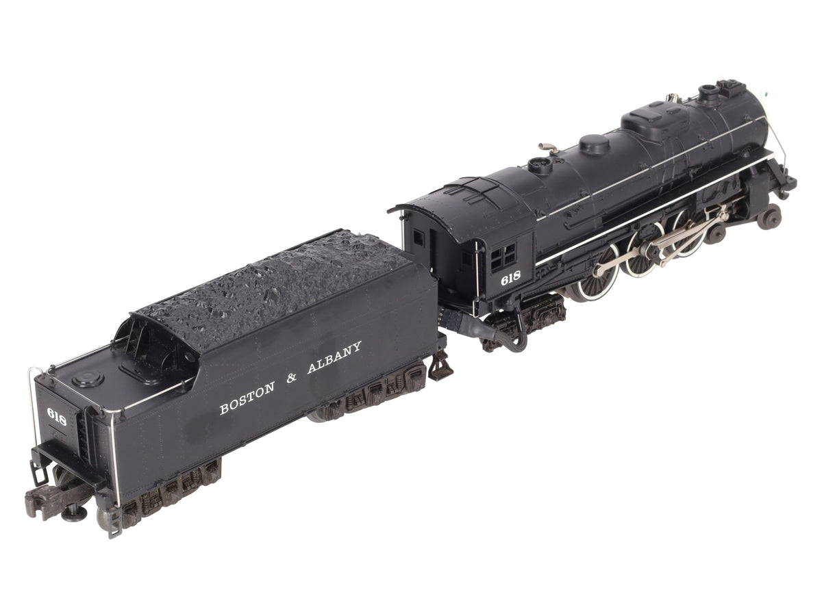Lionel 6-18042 O Gauge B&A Hudson 4-6-4 Steam Locomotive & Tender #618 w/RS II EX/Box