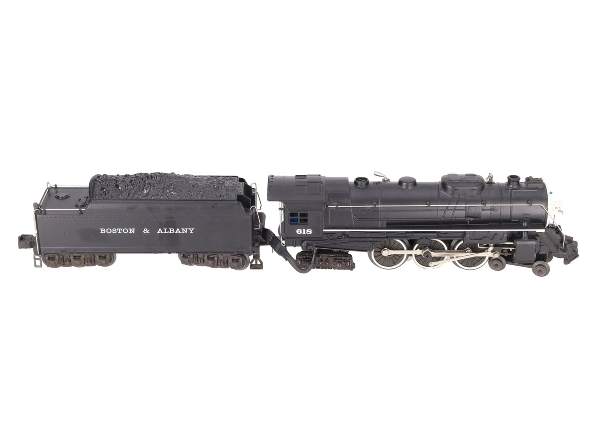 Lionel 6-18042 O Gauge B&A Hudson 4-6-4 Steam Locomotive & Tender #618 w/RS II EX/Box