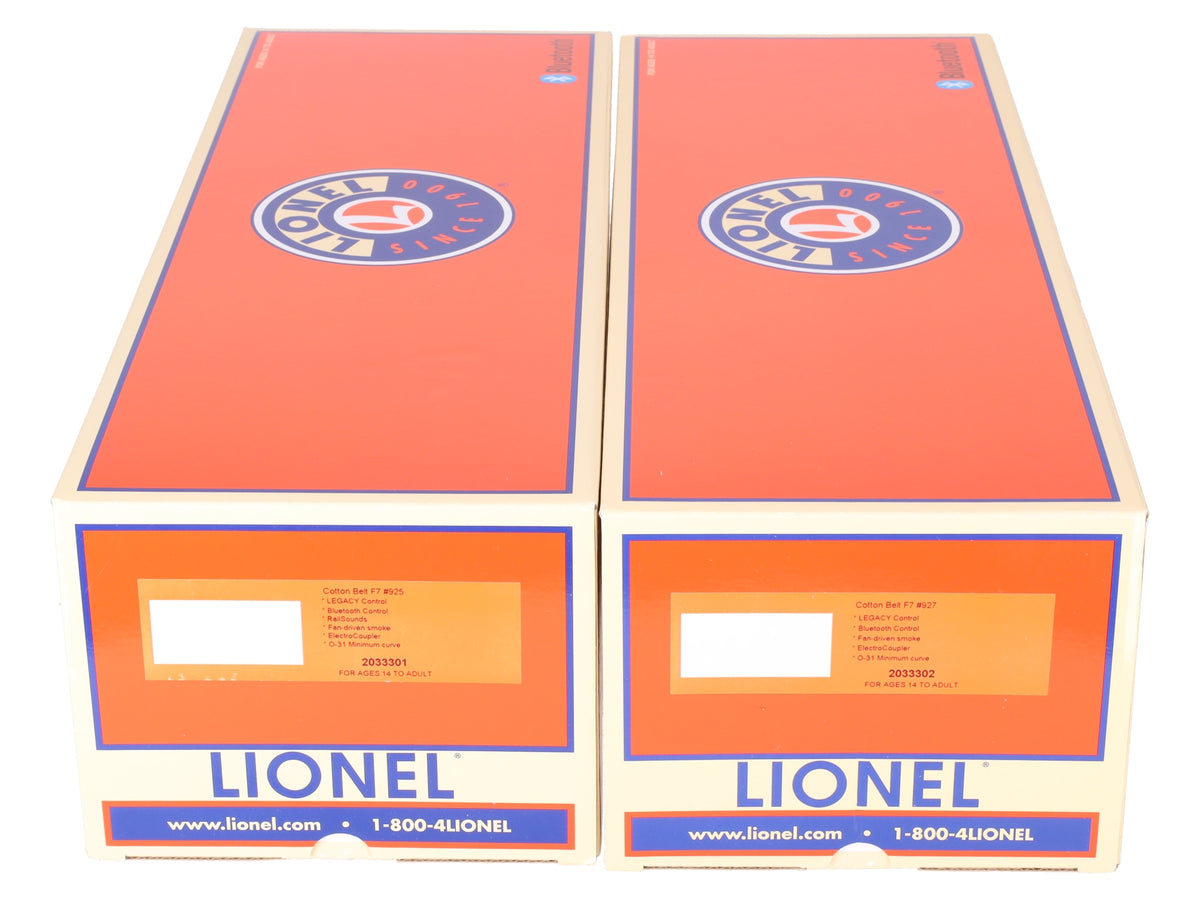 Lionel 2033300 O Gauge St. Louis & Southwestern "Cotton Belt" F7 AA Diesel Set EX/Box