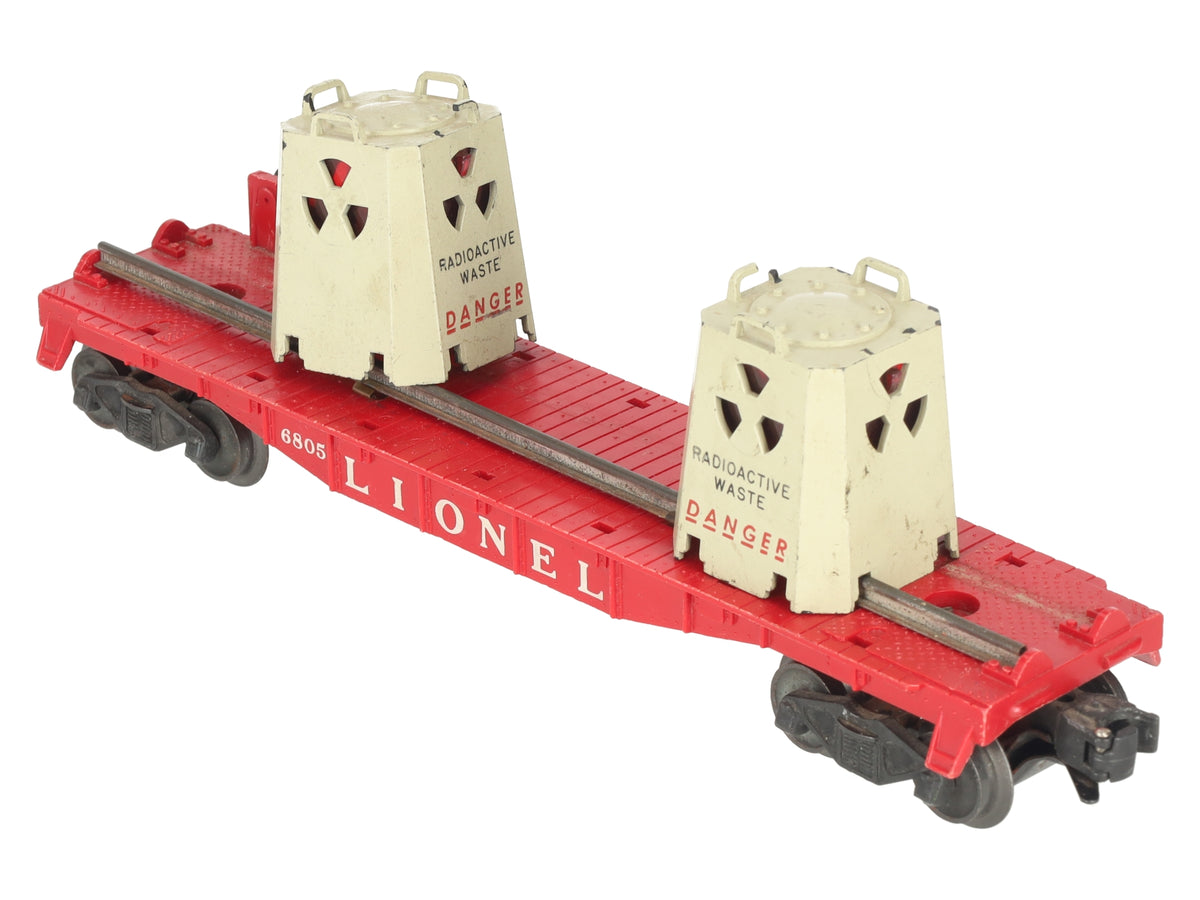 Lionel 6805 Vintage O Radioactive Atomic Disposal Flatcar VG