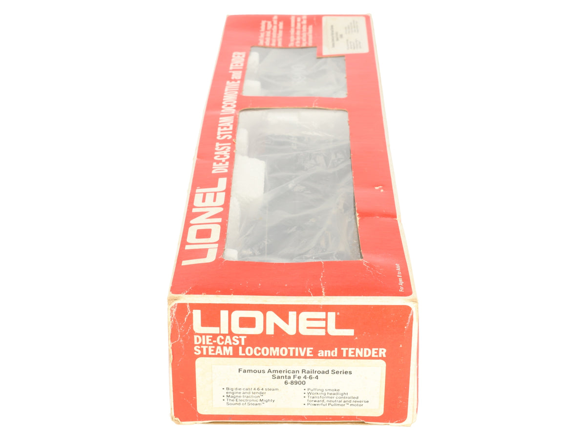 Lionel 6-8900 O Gauge ATSF 4-6-4 Steam Locomotive & Tender #8900 EX/Box