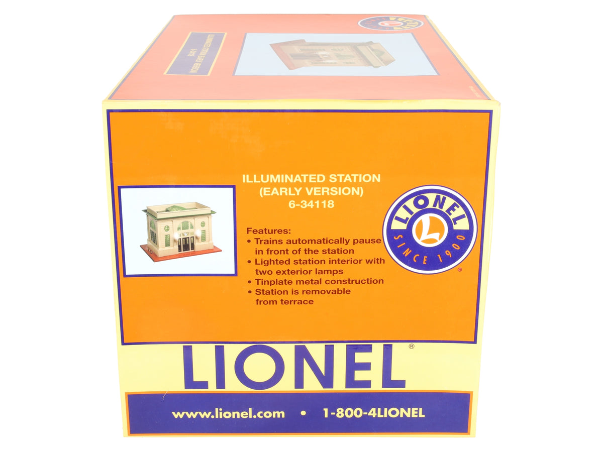 Lionel 6-34118 O Illuminated Station (Early Version) VG/Box