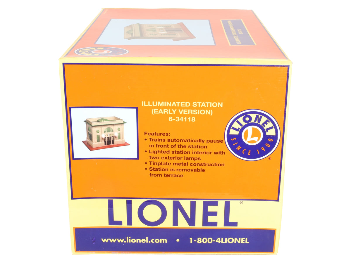Lionel 6-34118 O Illuminated Station (Early Version) VG/Box