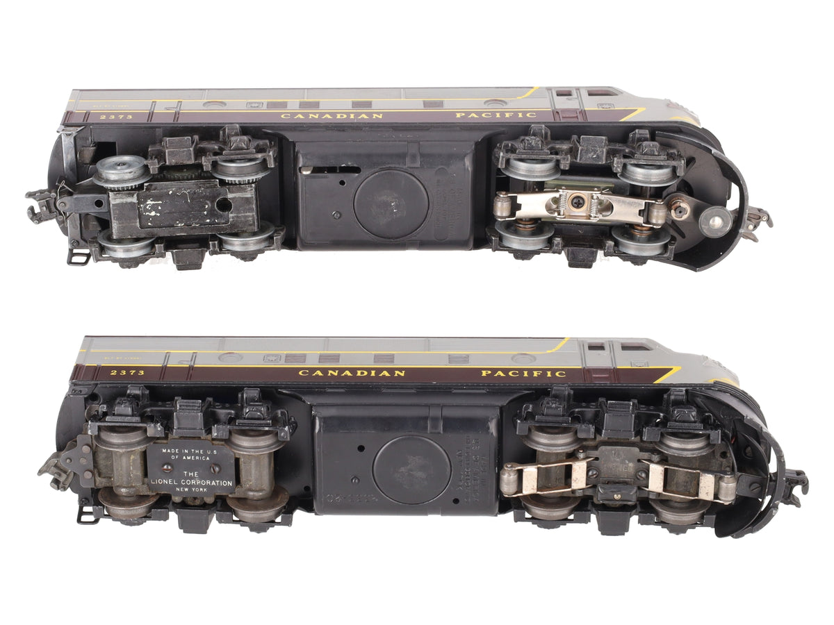 Lionel 2373 Vintage O Gauge Canadian Pacific F3 AA Diesel Locomotive Set VG