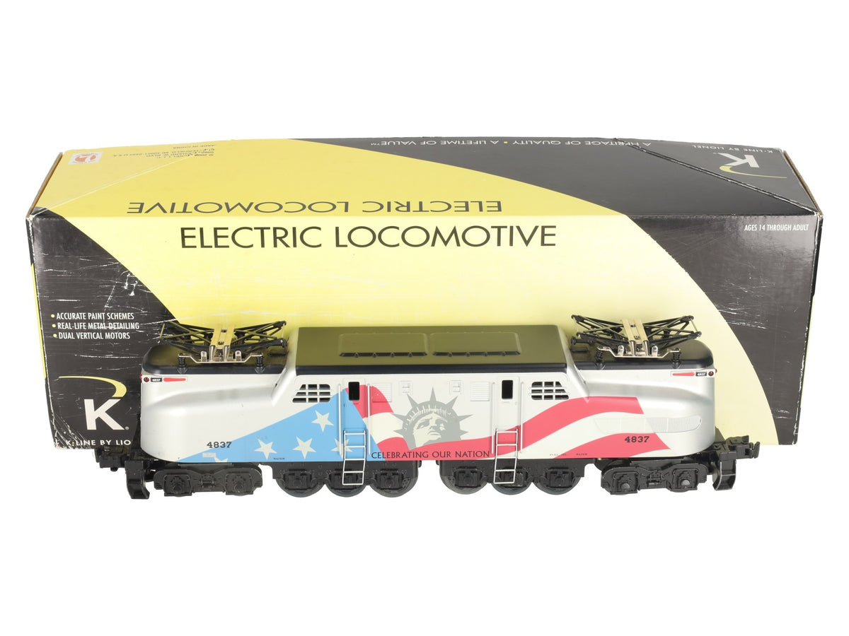 K-Line 6-21701 O Gauge Star Spangled GG-1 Electric Locomotive #4837 EX/Box