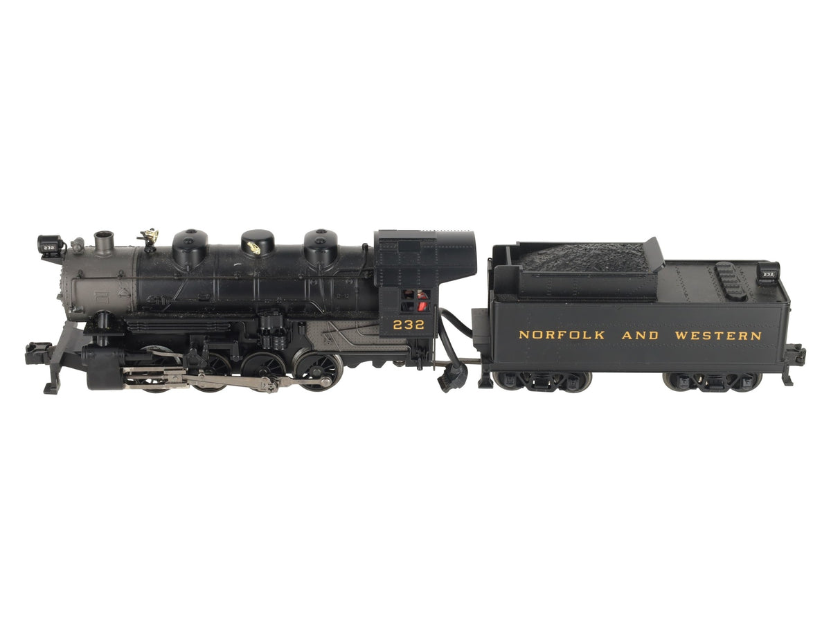 MTH 30-1293-1 O Gauge N&W 0-8-0 Steam Engine #232 w/PS 2.0 EX