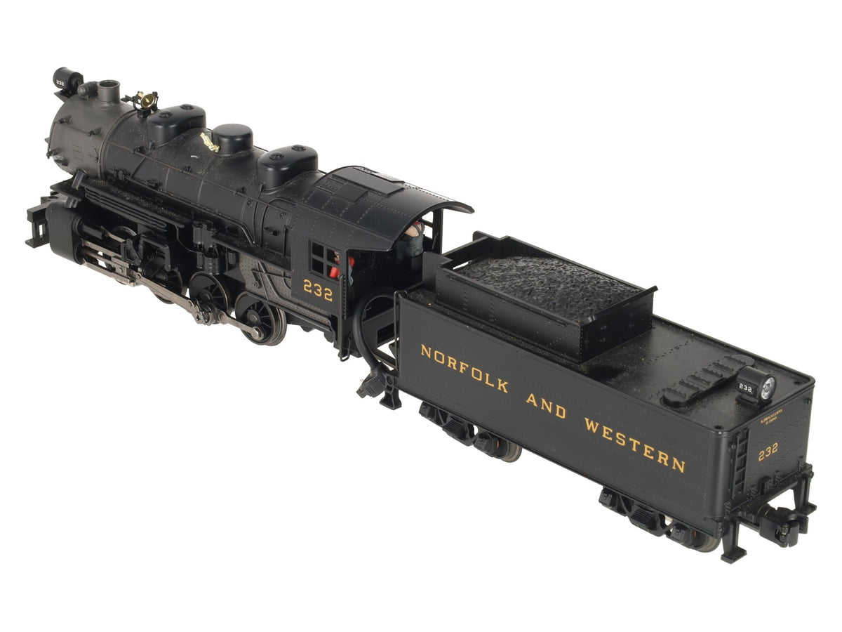 MTH 30-1293-1 O Gauge N&W 0-8-0 Steam Engine #232 w/PS 2.0 EX