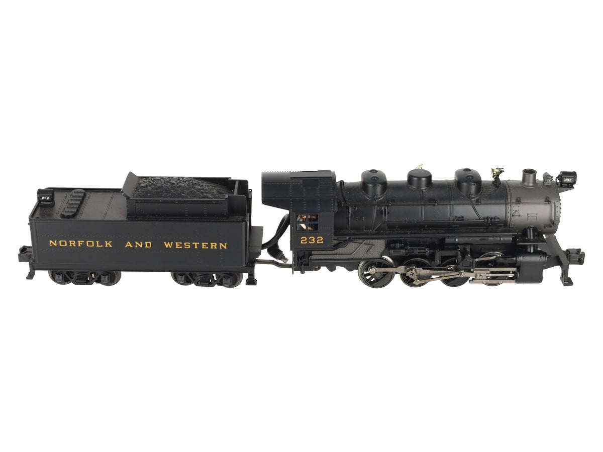 MTH 30-1293-1 O Gauge N&W 0-8-0 Steam Engine #232 w/PS 2.0 EX