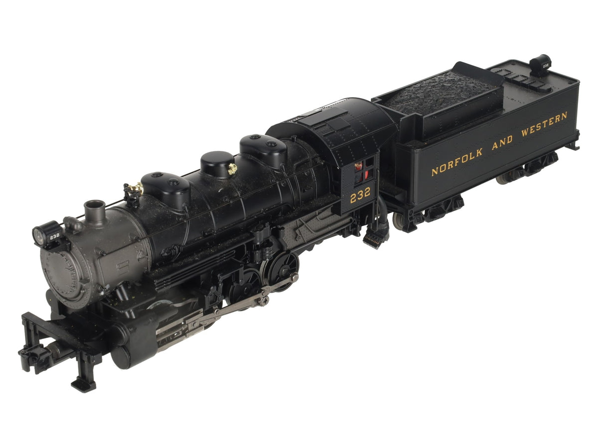 MTH 30-1293-1 O Gauge N&W 0-8-0 Steam Engine #232 w/PS 2.0 EX