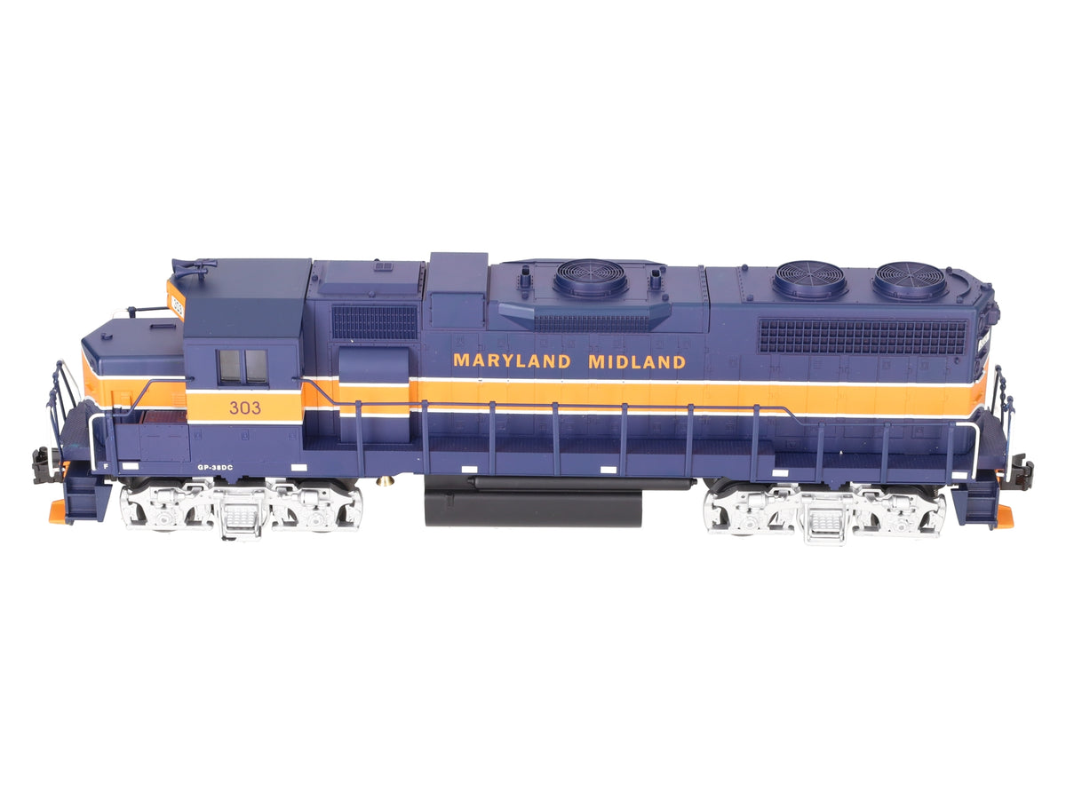Weaver 7575 O Gauge Maryland Midland Gp38-2 Diesel Locomotive #303 - 3-Rail EX/Box