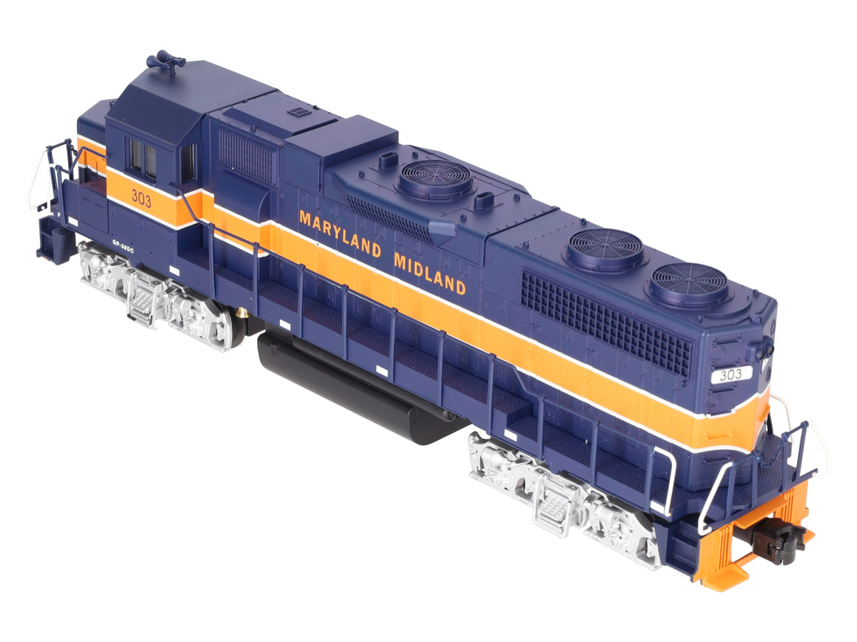 Weaver 7575 O Gauge Maryland Midland Gp38-2 Diesel Locomotive #303 - 3-Rail EX/Box