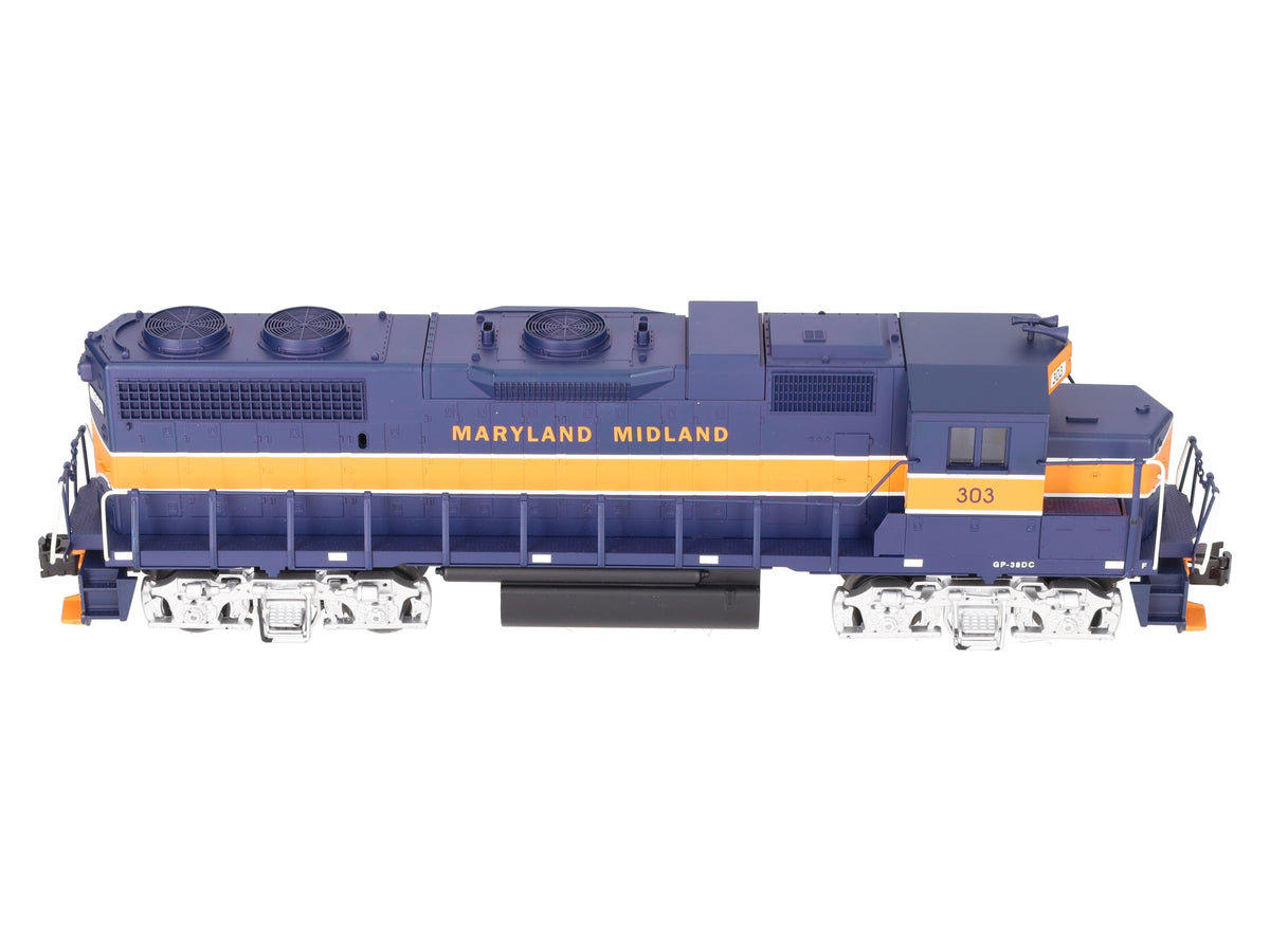 Weaver 7575 O Gauge Maryland Midland Gp38-2 Diesel Locomotive #303 - 3-Rail EX/Box