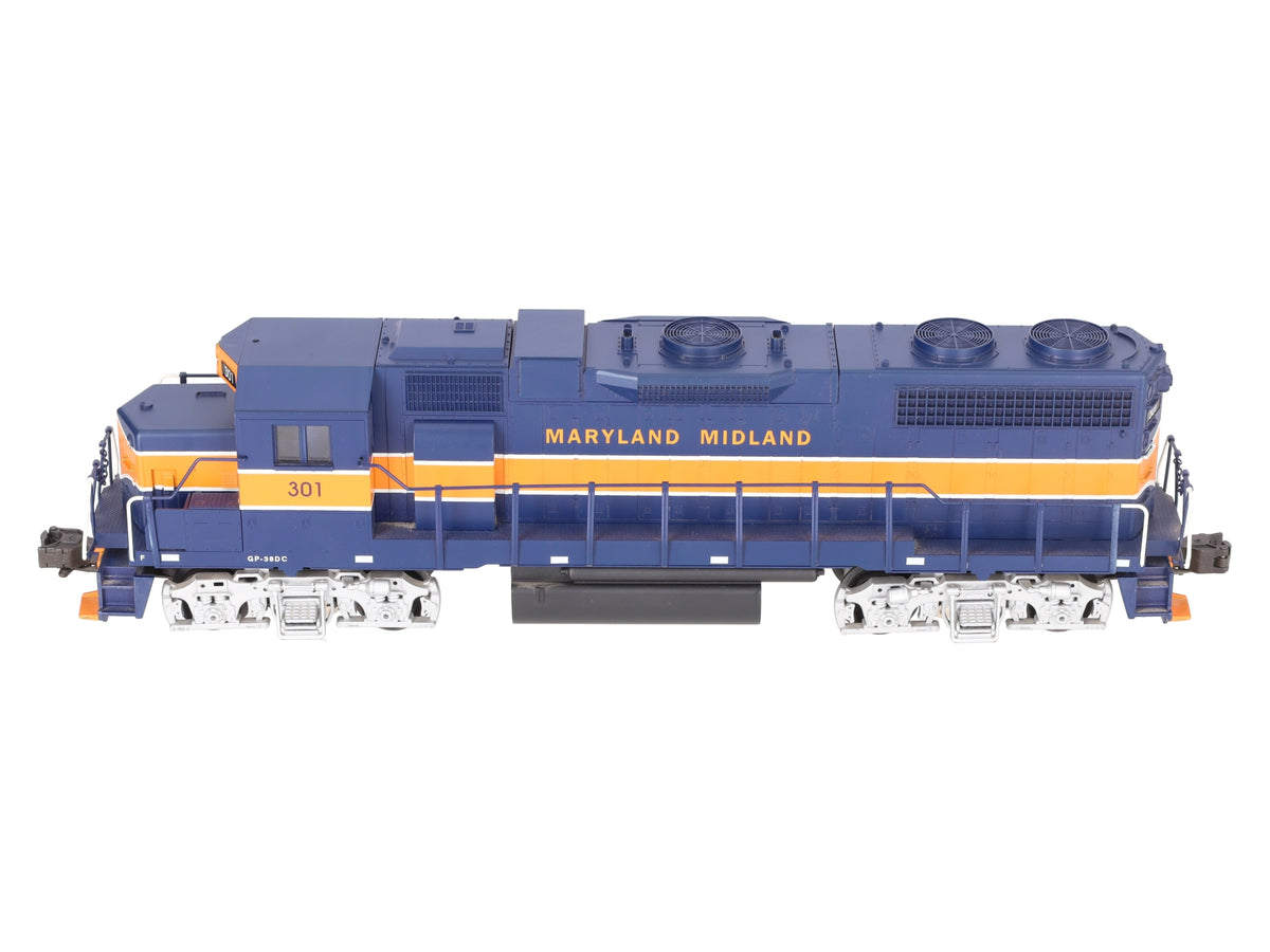 Weaver 7575LP O Maryland Midland GP38-2 Diesel Locomotive #301 w/ Sounds EX/Box