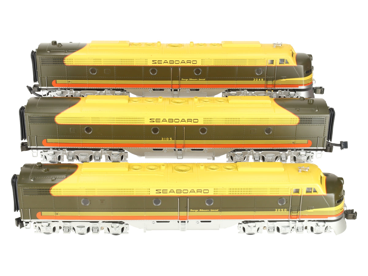 MTH 20-2168-1 O Gauge Seaboard E8 ABA Diesel Engine w/PS1 (Set of 3) EX/Box