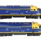 Lionel 6-18117 O Gauge Santa Fe Blue/Yellow F3 AA Diesel Set VG/Box