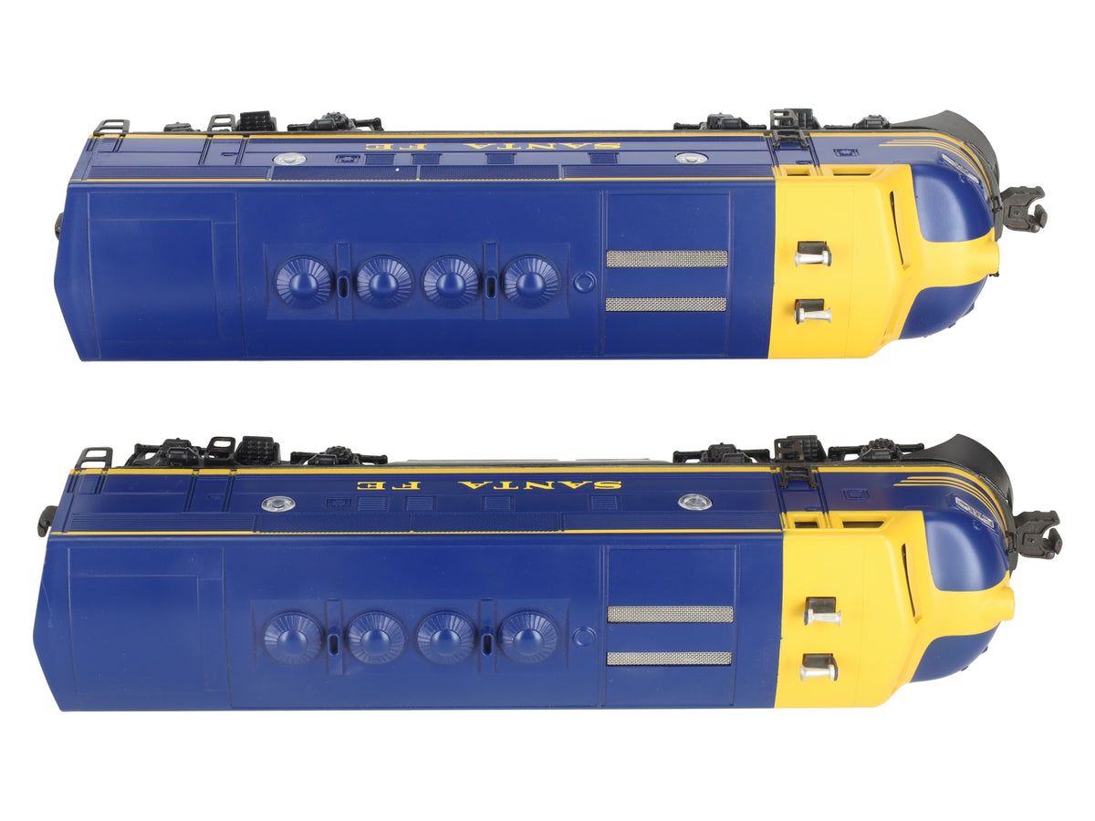 Lionel 6-18117 O Gauge Santa Fe Blue/Yellow F3 AA Diesel Set VG/Box