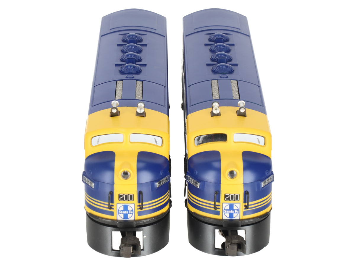 Lionel 6-18117 O Gauge Santa Fe Blue/Yellow F3 AA Diesel Set VG/Box