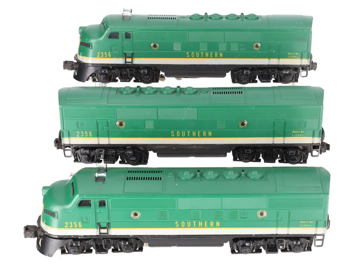 Lionel 2356 Vintage O Gauge Southern F-3 ABA Diesel Locomotive Set VG