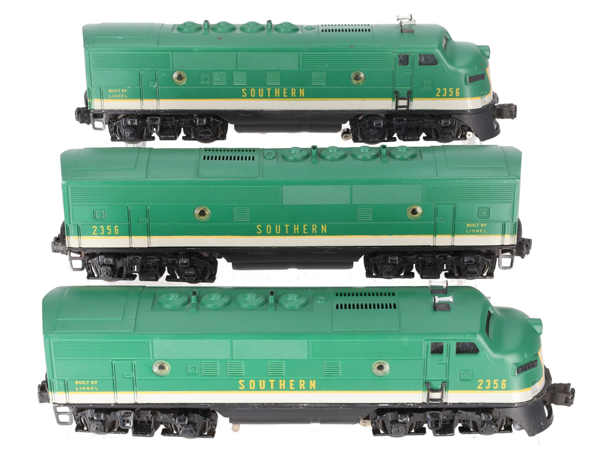 Lionel 2356 Vintage O Gauge Southern F-3 ABA Diesel Locomotive Set VG