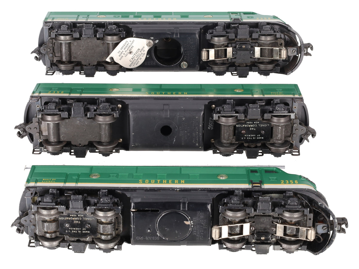 Lionel 2356 Vintage O Gauge Southern F-3 ABA Diesel Locomotive Set VG