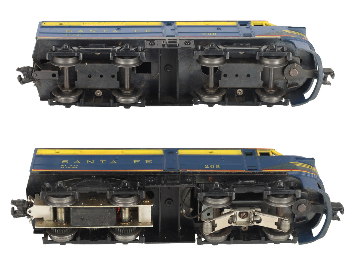 Lionel 208 Vintage O Santa Fe Alco AA Diesel Locomotive Set