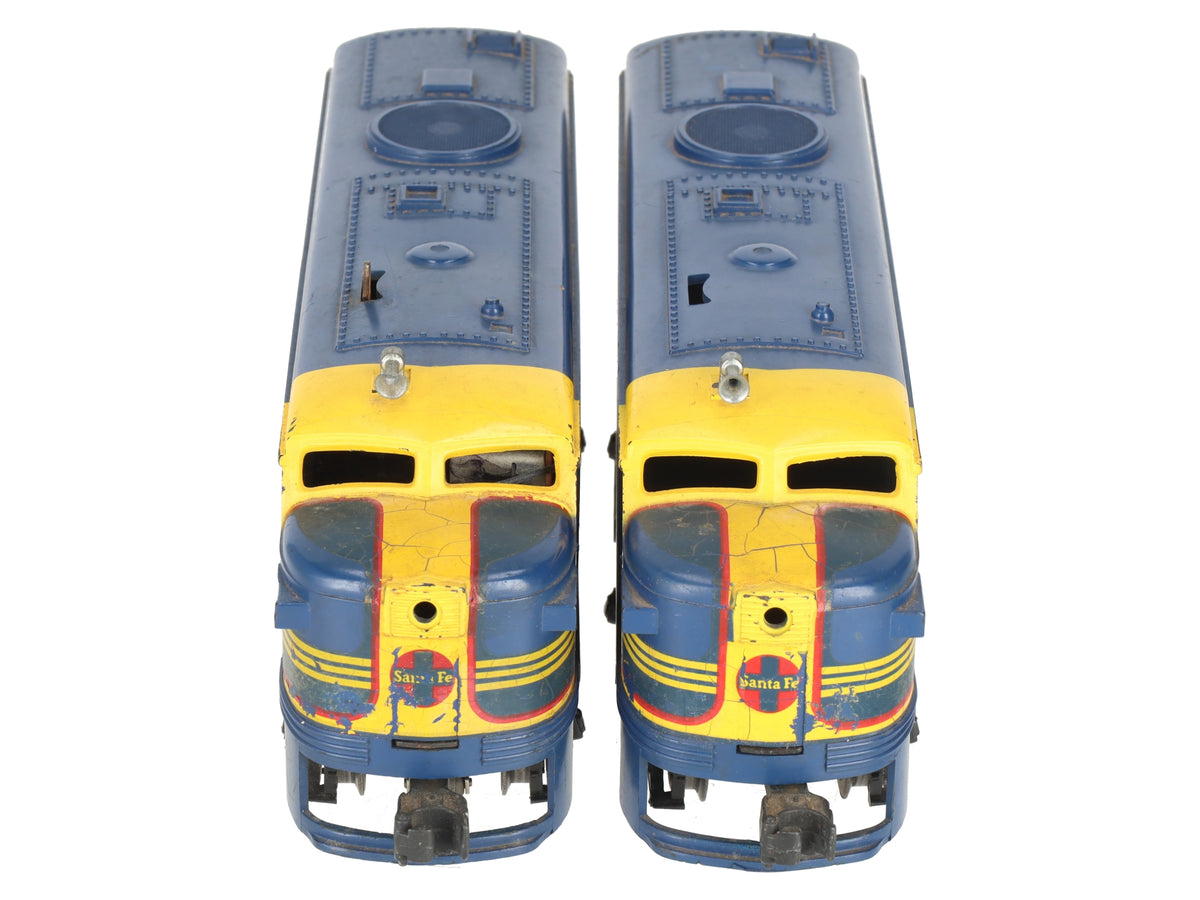 Lionel 208 Vintage O Santa Fe Alco AA Diesel Locomotive Set