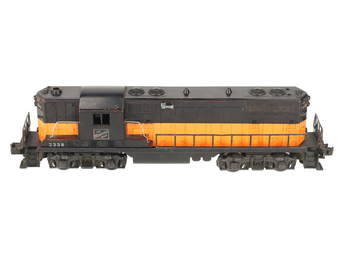 Lionel 2338 Vintage O Gauge Milwaukee Road Powered GP-7 Diesel Locomotive VG
