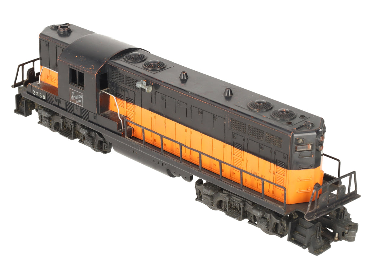 Lionel 2338 Vintage O Gauge Milwaukee Road Powered GP-7 Diesel Locomotive VG