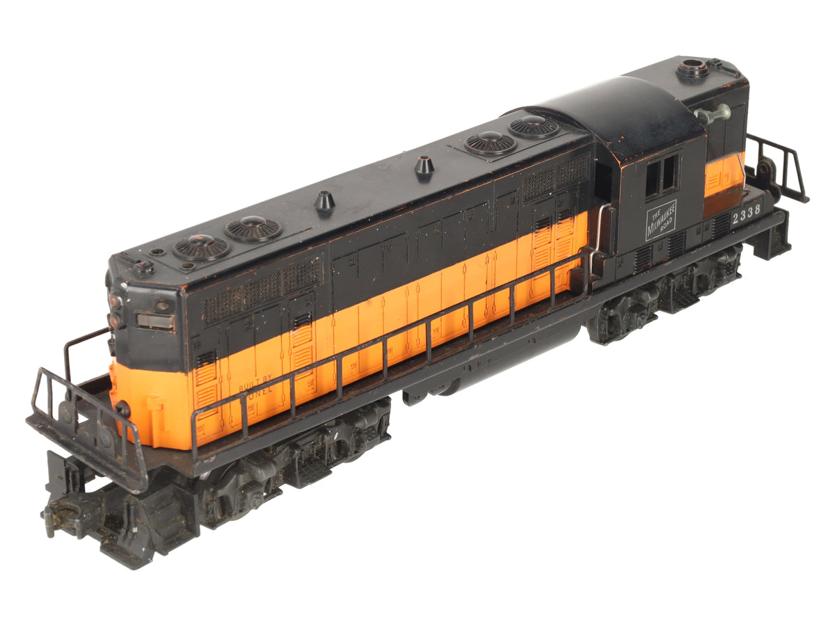 Lionel 2338 Vintage O Gauge Milwaukee Road Powered GP-7 Diesel Locomotive VG