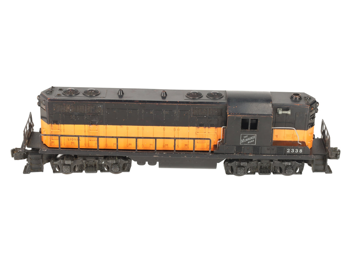 Lionel 2338 Vintage O Gauge Milwaukee Road Powered GP-7 Diesel Locomotive VG