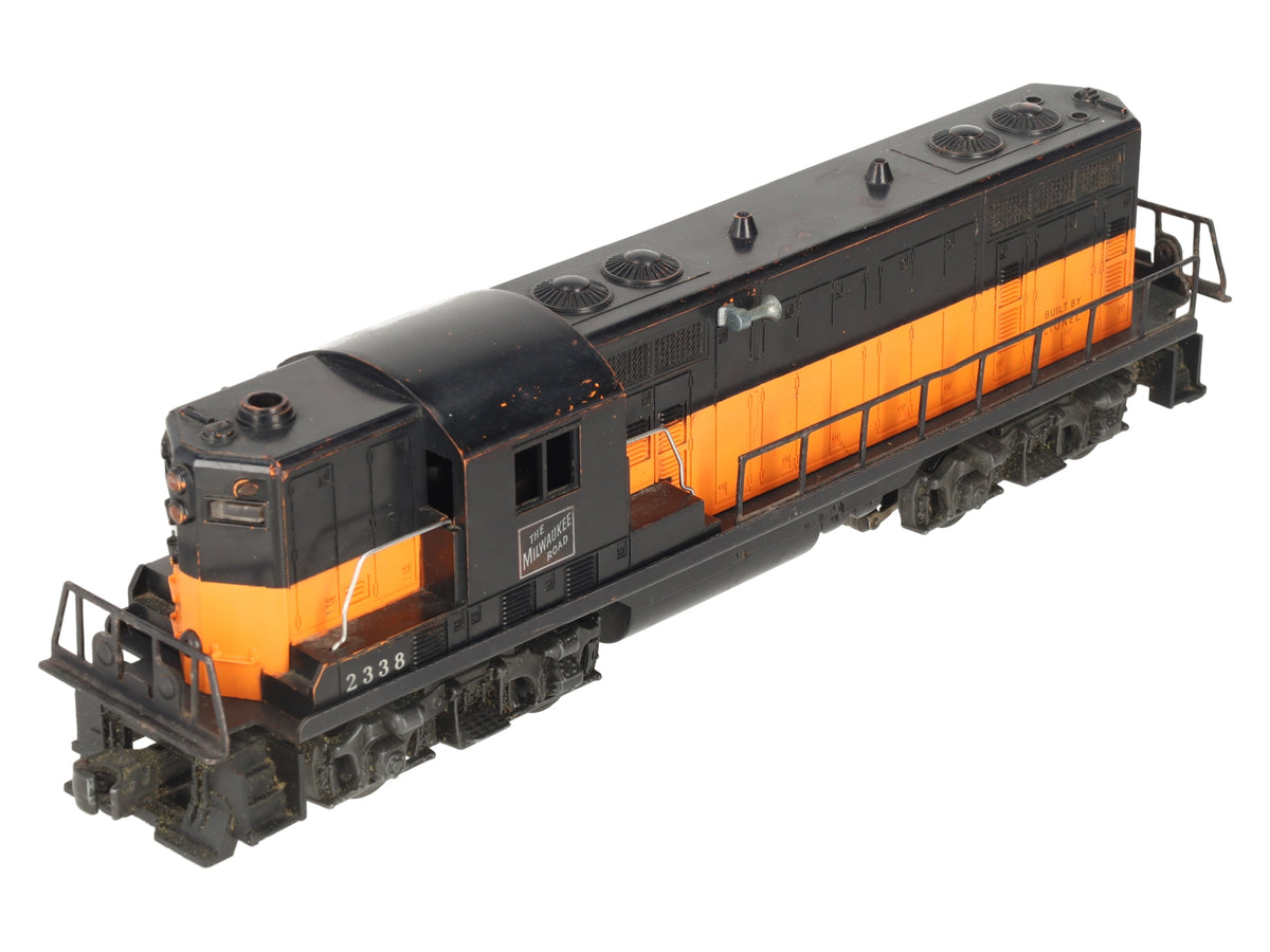 Lionel 2338 Vintage O Gauge Milwaukee Road Powered GP-7 Diesel Locomotive VG