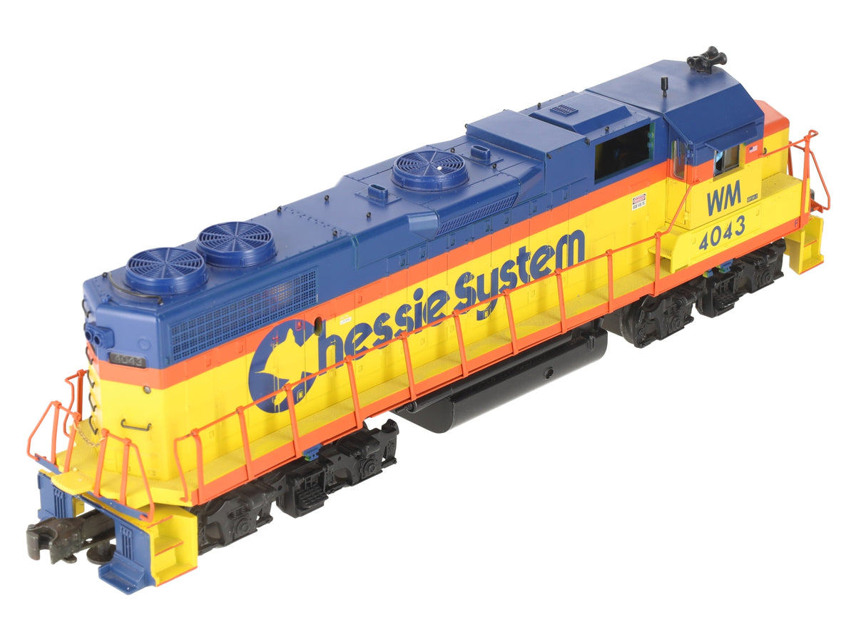 K-Line K2496-4043 O Gauge WM Chessie GP38-2 Diesel Locomotive #4043 EX/Box