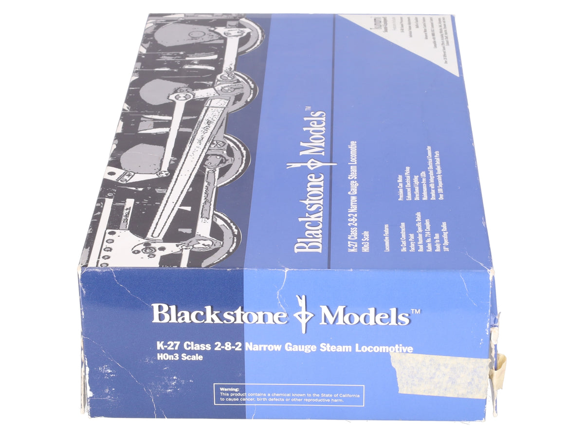 Blackstone Models B310102 HOn3 Scale D&RGW K-27 20802 Steam Loco #453 w/Tsunami EX/Box