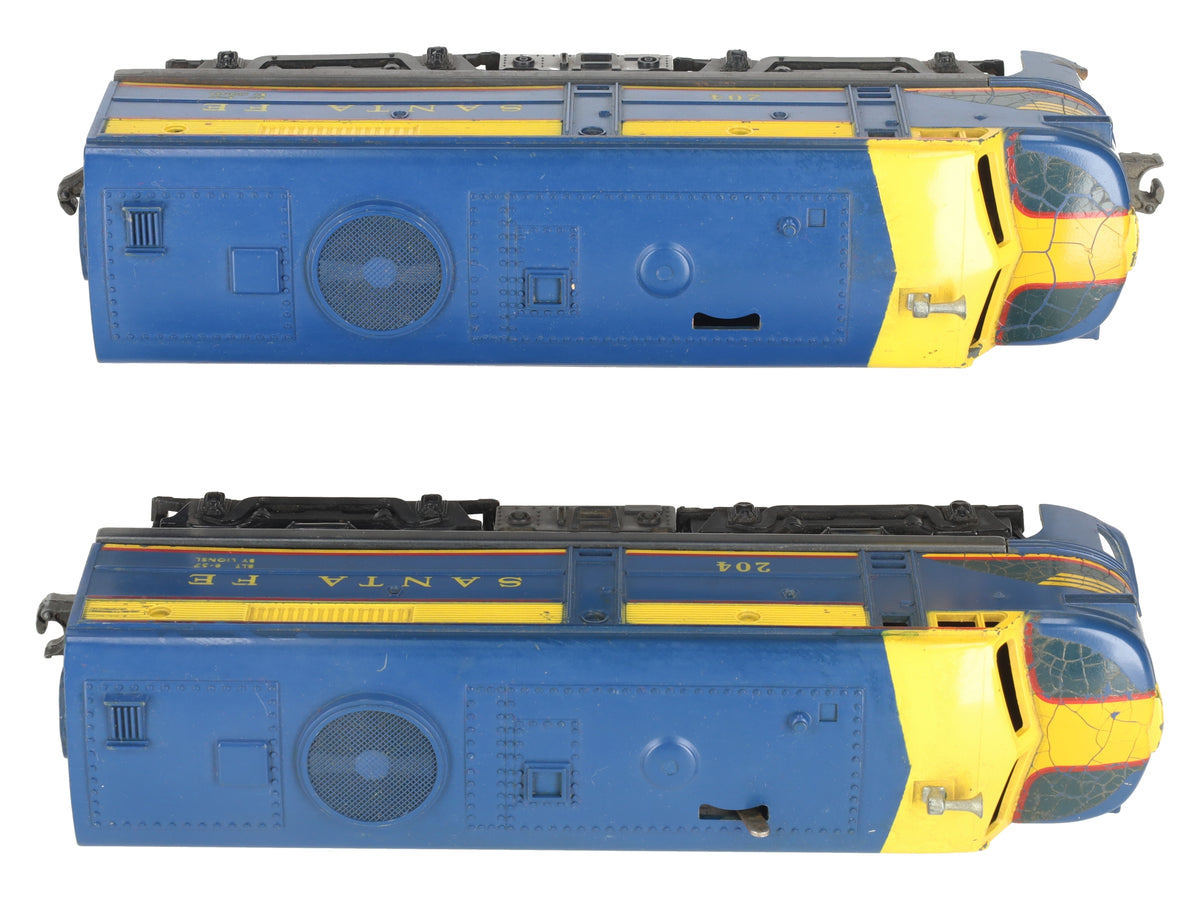 Lionel 204 Vintage O Santa Fe AA Diesel Locomotive Set VG