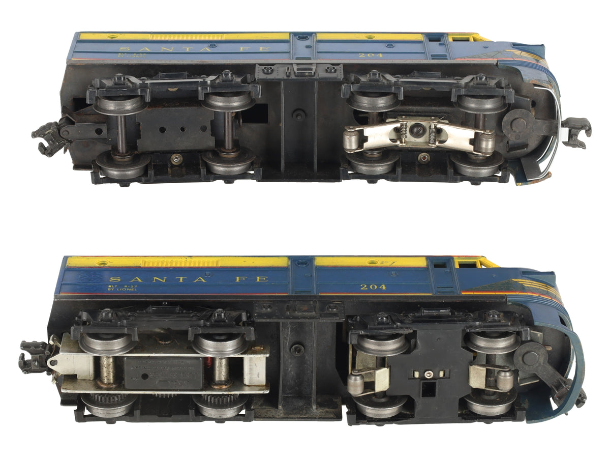 Lionel 204 Vintage O Santa Fe AA Diesel Locomotive Set VG