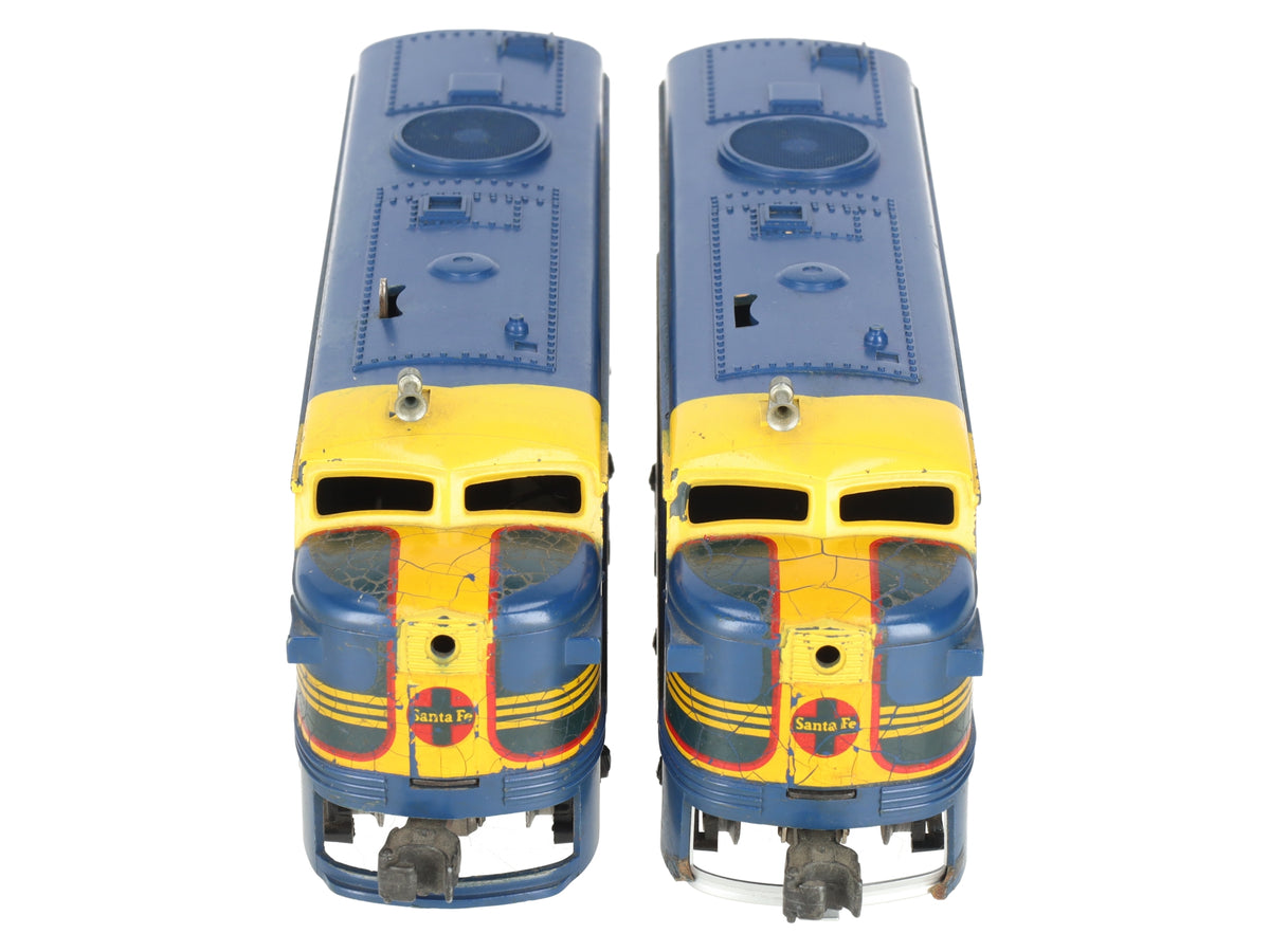 Lionel 204 Vintage O Santa Fe AA Diesel Locomotive Set VG
